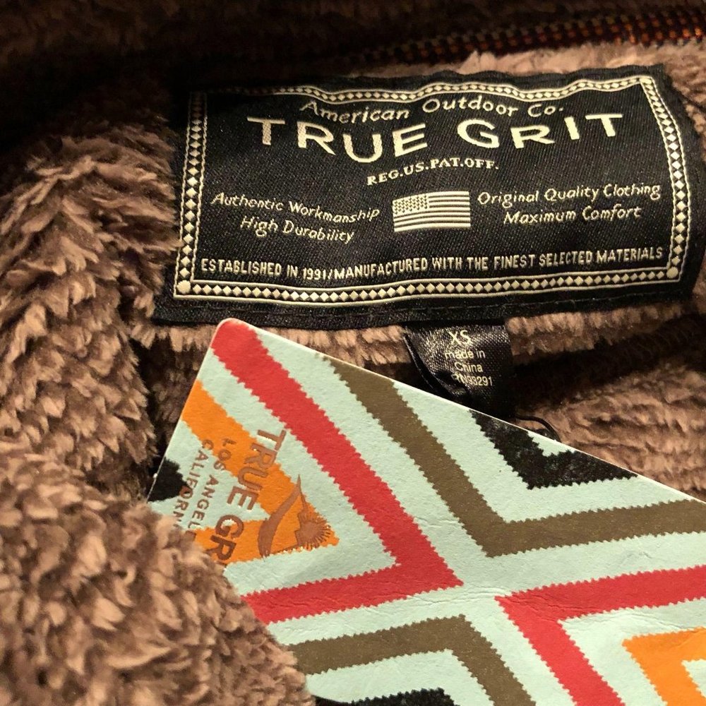 True Grit Luxe Fleece 1/4 Zip Pullover Top Mocha - Picture 12 of 14